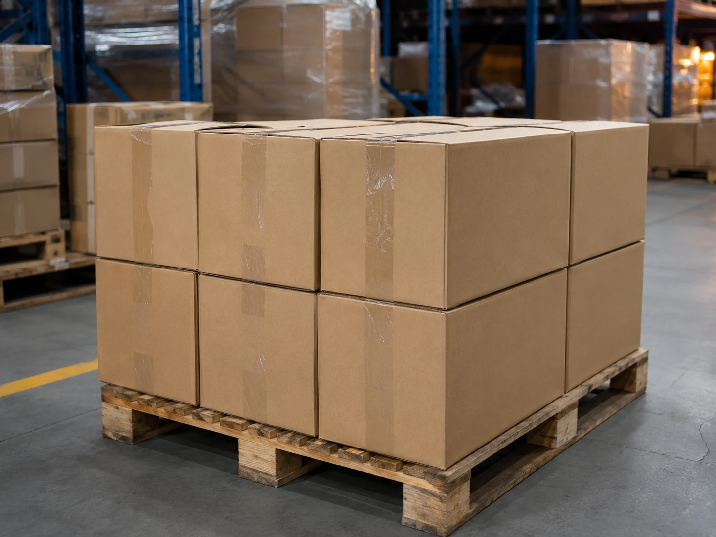 Sealed cartons of regulated consumer goods awaiting customs and agency review